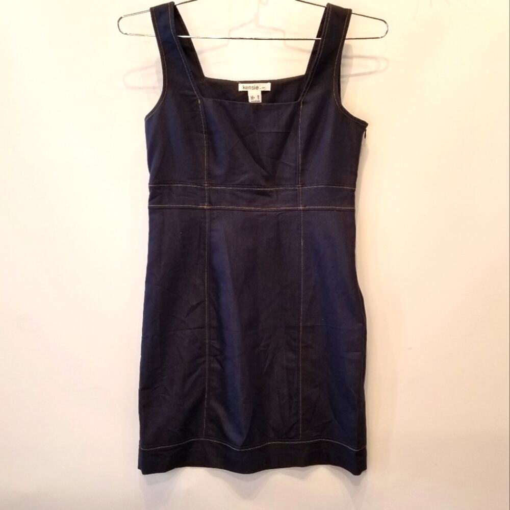 Kensie‎ Sleeveless Navy Stretch Short  Dress Cool with Side Zip Size M